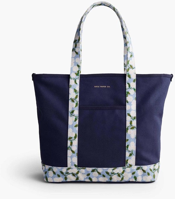 Hydrangea Canvas Bag to carry everything Rifle Paper Co